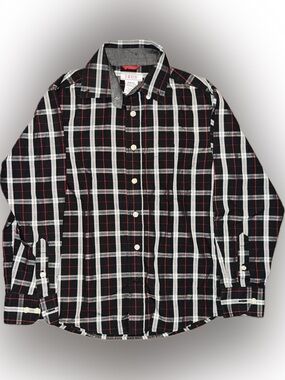 ☀️EUC Izod Black and Red Plaid Shirt